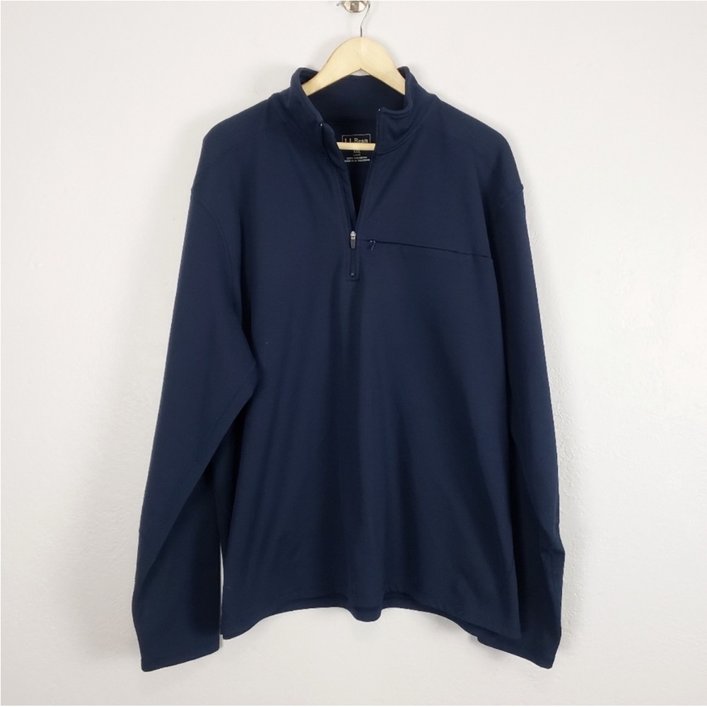 L.L. Bean Navy ¼ Zip Pullover XXL